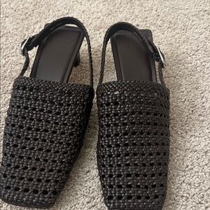 Vince Black Woven Flats